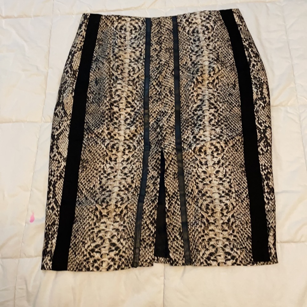 Zara Woman Silk Snake Print Skirt Size M